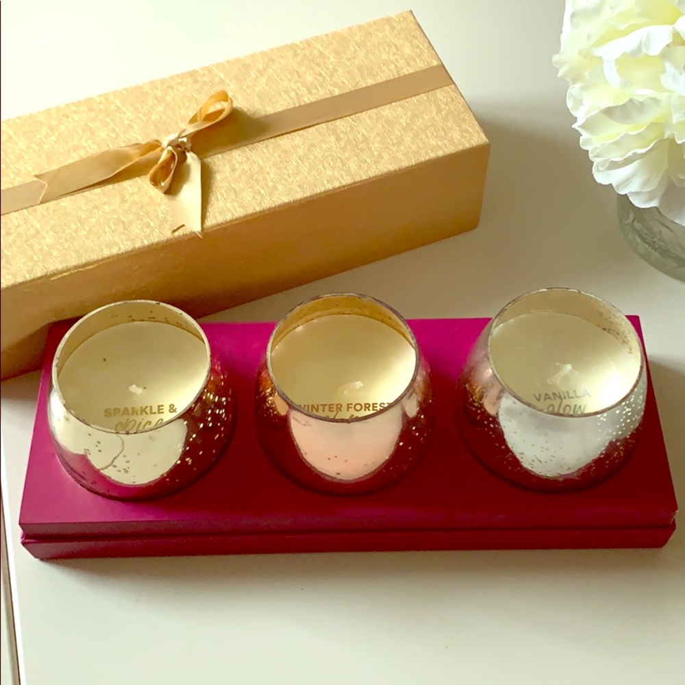 Set of 3 holiday candles